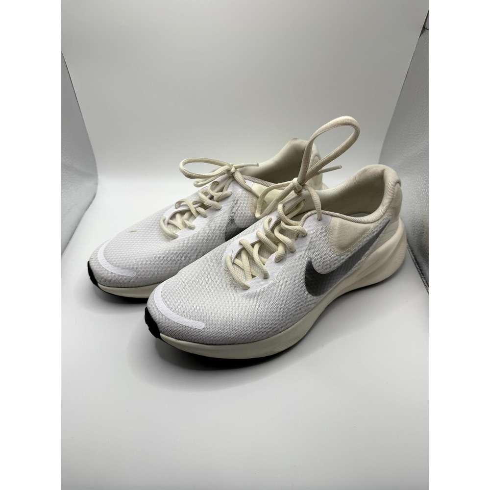 Nike Revolution 7 FB2208-101 Womens 9.5 Running Shoe White Mesh Athletic Sneaker
